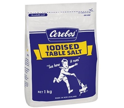 SALT IODISED 1KG (SAXA/CEREBOS 942)