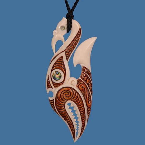 Intricate Manaia Hook Pendant Necklace