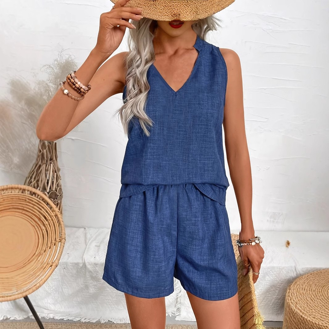 Sleeveless Vest Casual Shorts Fashion Suit