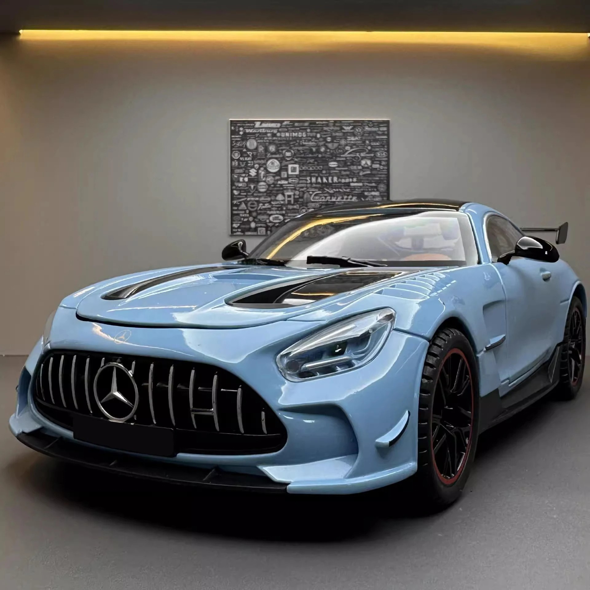 Mercedes Benz GTR Miniature Collection - Simulation Alloy Car Diecast Vehicle with Sound & Light