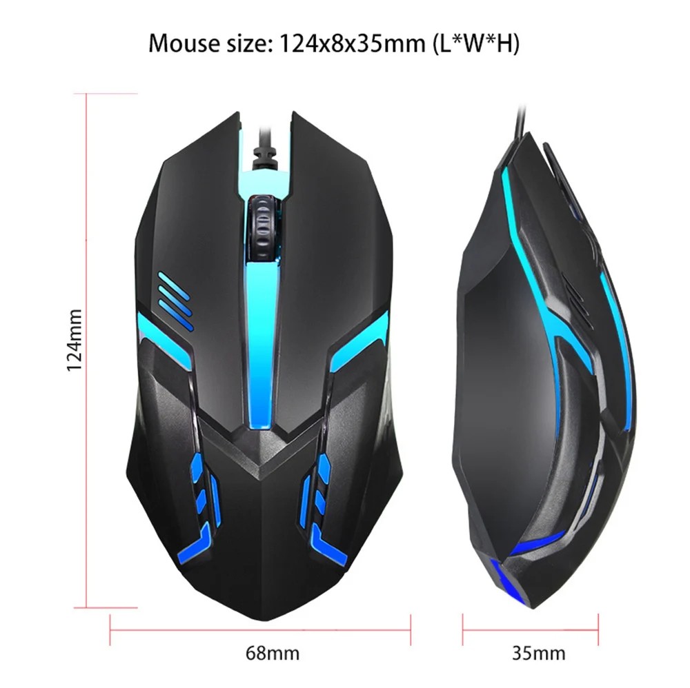 USB Wired Gaming Mouse 5000 DPI Ergonomic, Silent, and Backlit Professional Gamer Mice