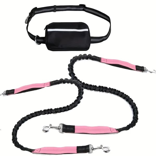 Hands Free Dog Leash with Zipper Pouch