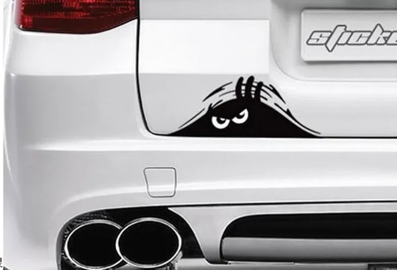 Peeking monster decal