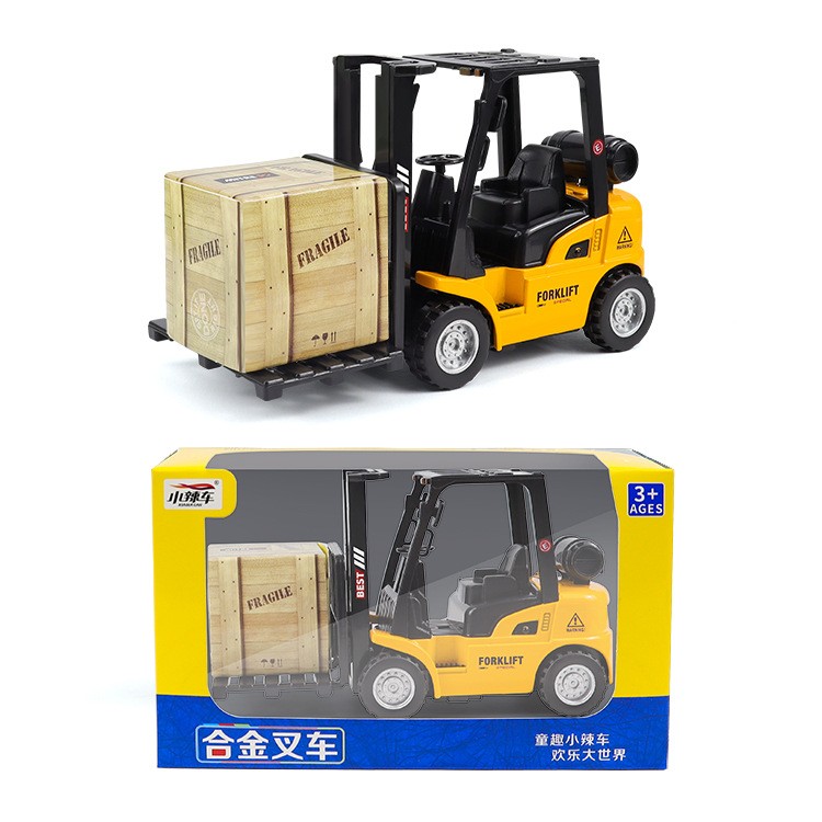 Boy Alloy Toy Building Engineering Forklift Box