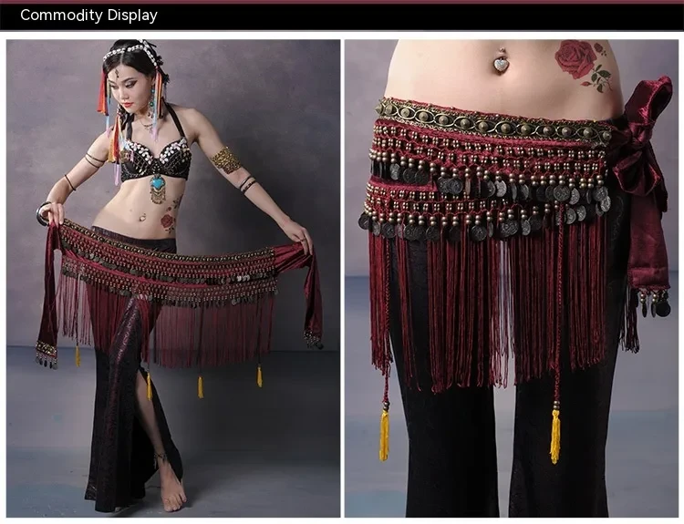 Belly dance waist scarf