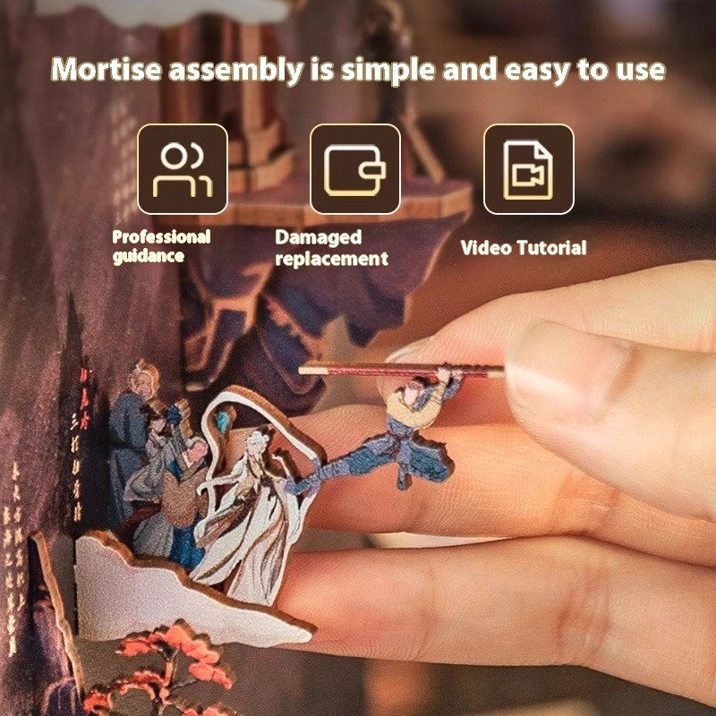 Handmade Diy Miniature Mini Cottage Model Three-dimensional Assembly Book Stand