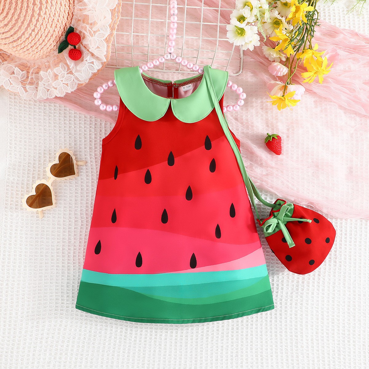 Girls Fashion Personality Fruit Printed Dress