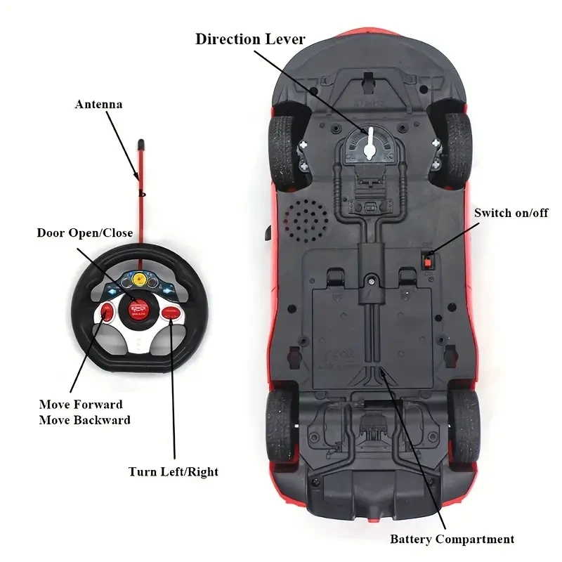 Electric RC Car Remote Control Cars, Machines On Radio Control Vehicle Toys For Boys Door Can Open Christmas Halloween Thanksgiving Gifts!