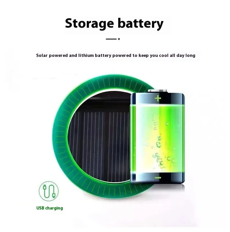 Outdoor Wide Brim Sun Hat With Solar Fan Wide Brim Solar Fan Outdoor Fishing Hat Solar USB Charging Solar Powered Hat Adjustable