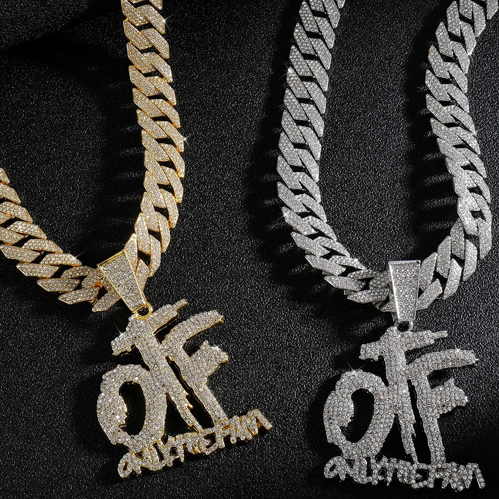 Men's and Women's Hip-Hop OTF Letter Pendant Necklace