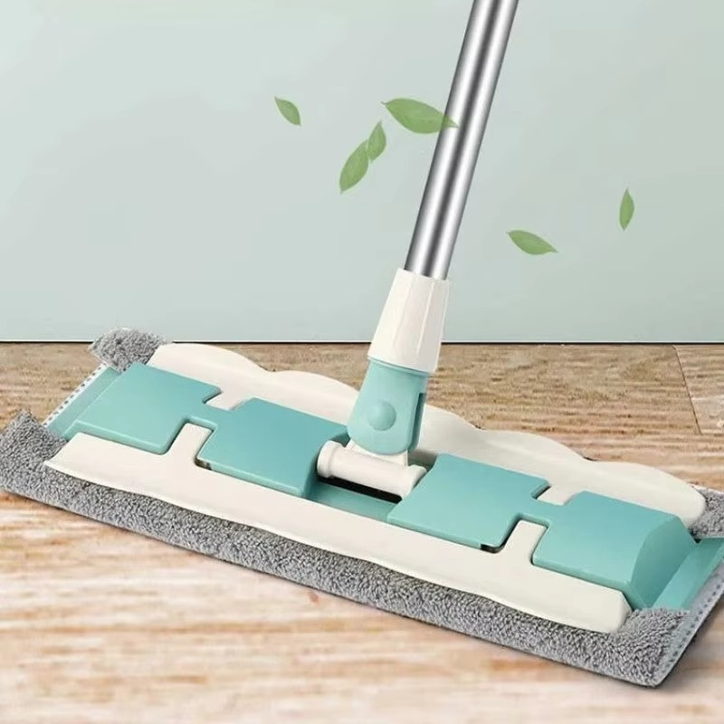 Mop with Stainless Steel Handle, come with Reusable Washable Mop Cloths