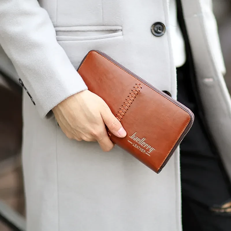 Mens Leather Clutch Wallet