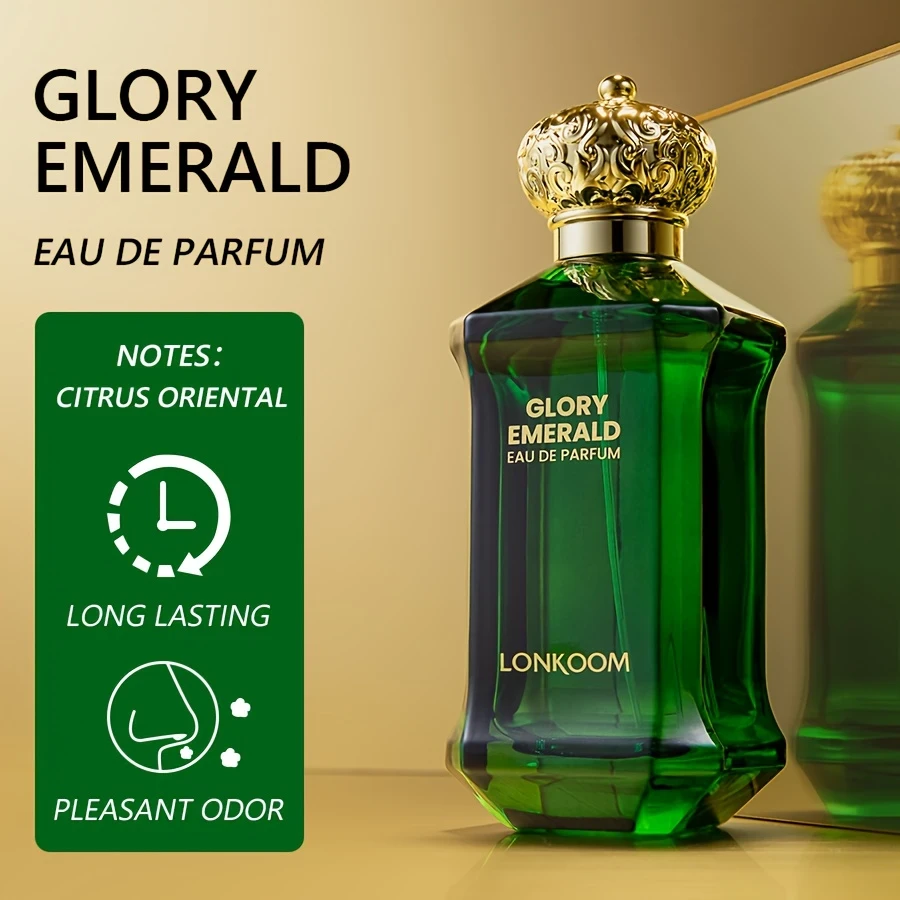 LONKOOM Glory Emerald Eau De Parfum for Men Citrus Oriental Scent