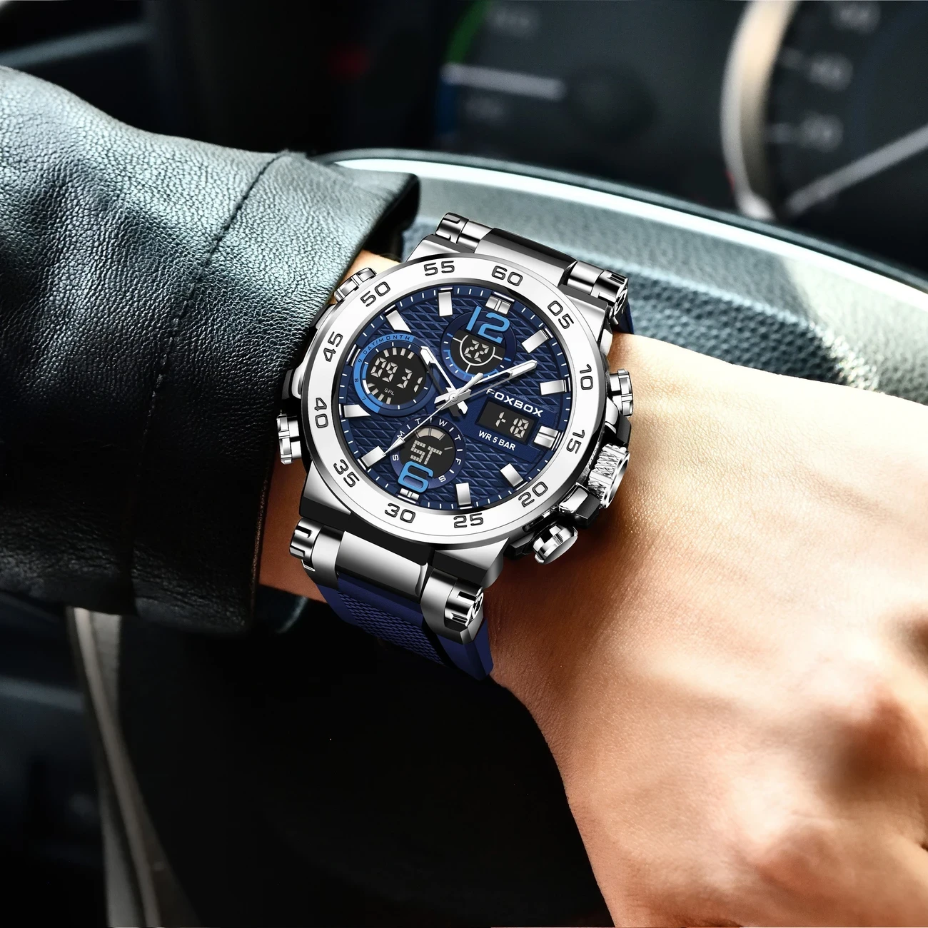 Mens Dual Display Digital Military Quartz Watch: Precision, Durability, and Multifunctionality