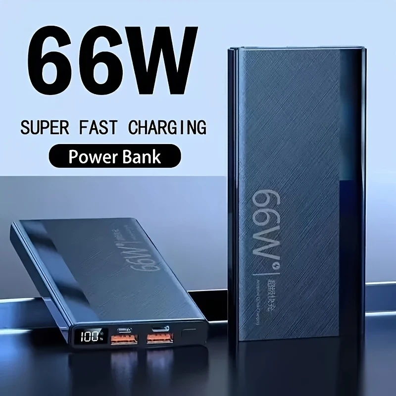 66W 20000mAh Power Bank Fast Charging Portable Charger Ultimate External Battery with PD 18W Support
