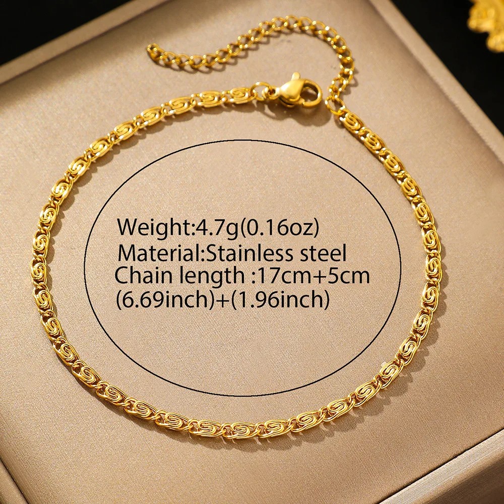 FTCY Stainless Steel Chain Bracelet for Women