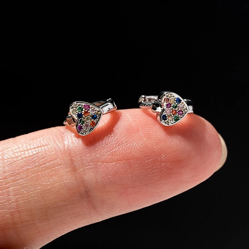 Tiny Heart-Shaped Cartilage Earrings