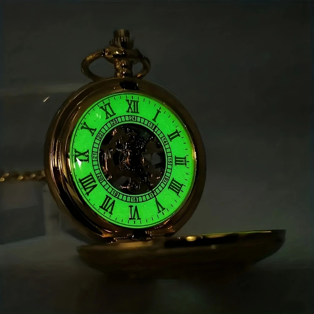 Antique Gold Pocket Watch Keychain