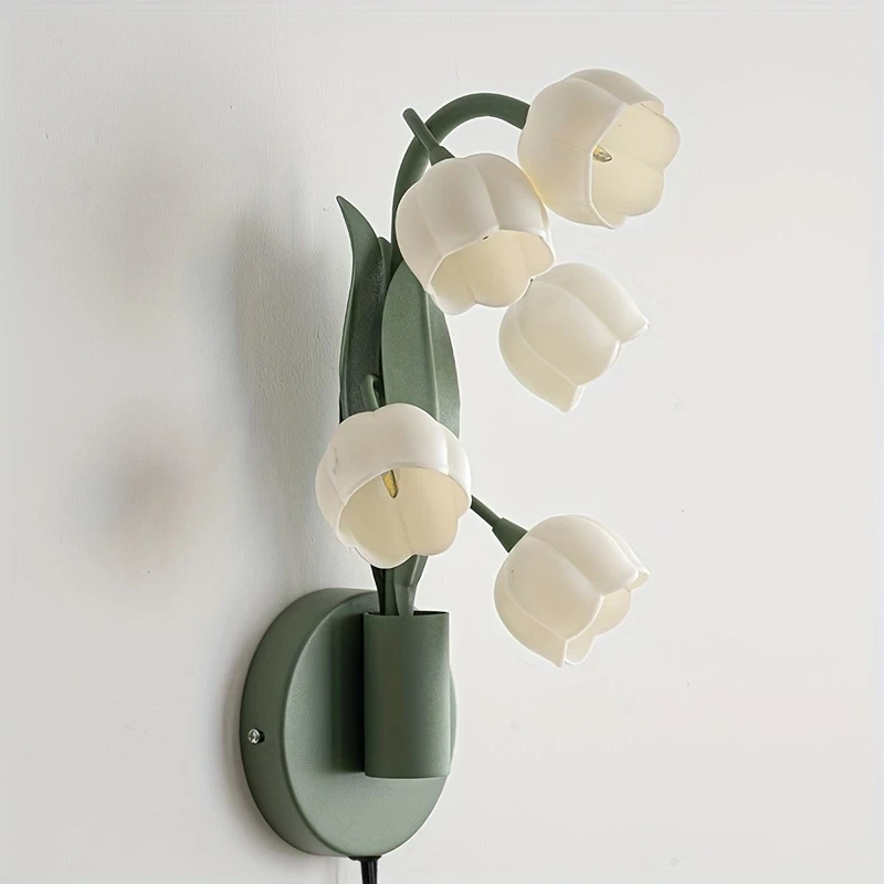 American-style floral wall lamp