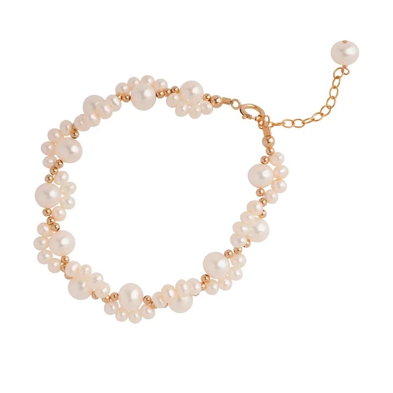 Cute Animal Paw Bracelet for Women  Gold Color French Retro Pearl Bracelet Jewelry