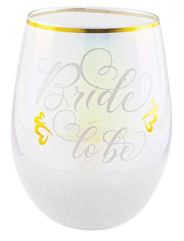 BRIDE TO BE GLITTERATI STEMLESS 600ML