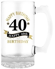 40TH HAPPY BIRTHDAY TANKARD 490ML