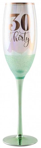 30TH GLITTERATI CHAMPAGNE GLASS 150ML