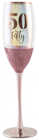 50TH GLITTERATI CHAMPAGNE GLASS 150ML