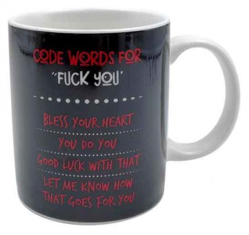 CODE WORDS MUG 12OZ