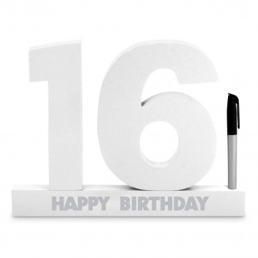 LANDMARK 16TH BIRTHDAY SIGNATURE BLOCK - WHITE