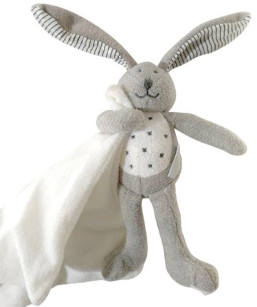 SWEET PLUSH GREY BUNNY DOUDOU