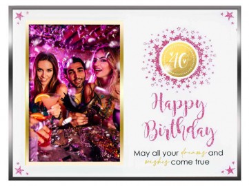 **40TH GLASS GLITTER PF 6X4