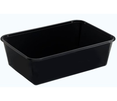 CONTAINERS PP RECTANGLE BLACK 750ML 50s/SLV (BONSON BS-750B)