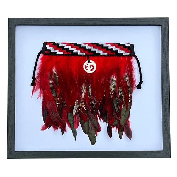 Framed Mini Red Korowai