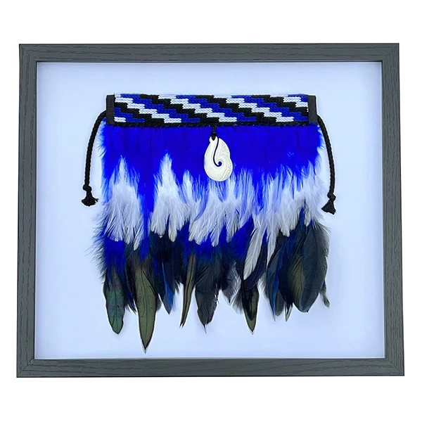 Framed Mini Blue Korowai