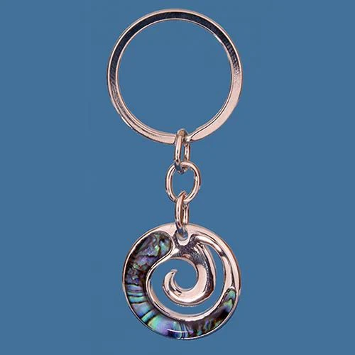 Paua Koru Keyring