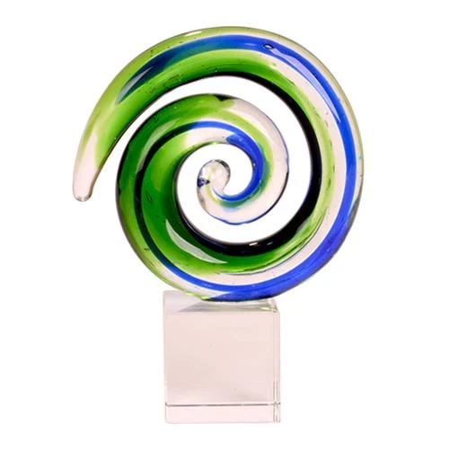 Glass Round Koru Ornament