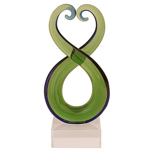 Glass Kissing Korus Twist Ornament
