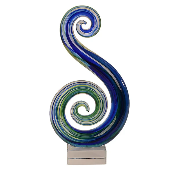 Large Double Koru Glass Ornament