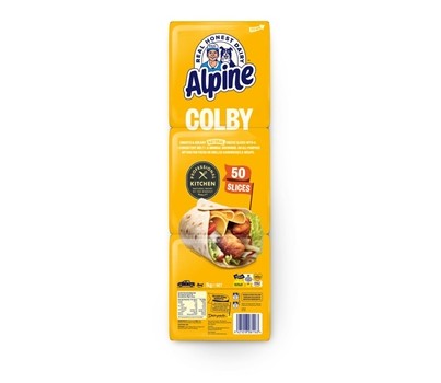 CHEESE SLICES COLBY 1KG (ALPINE COS1KG) [CHIL]