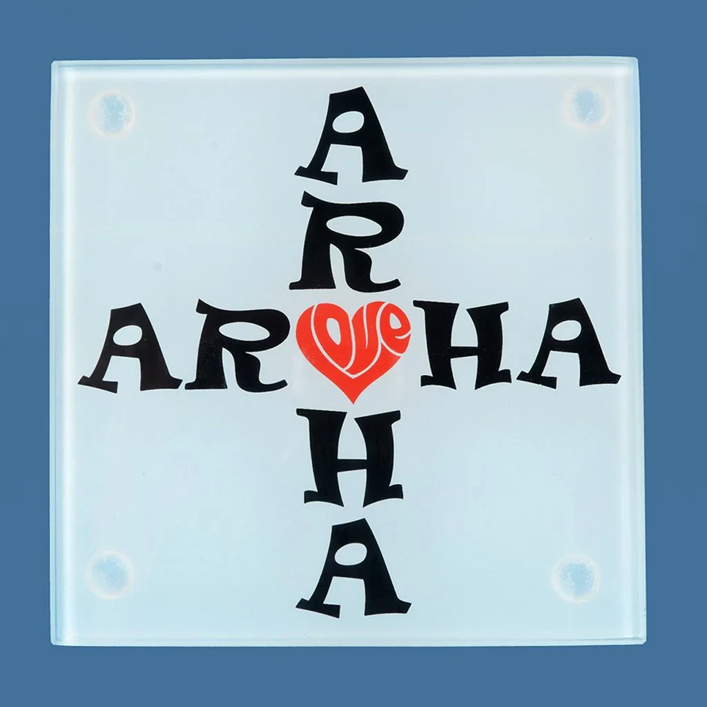 Glass Aroha Coaster Set