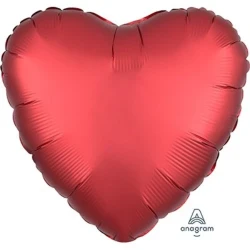 45cm Heart Sangria Satin Luxe Foil Balloon