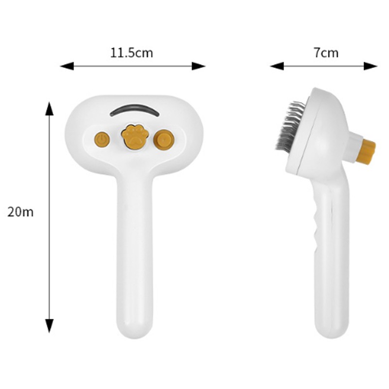 Premium pet brush with steam function