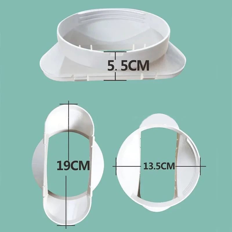 Suitable For Mobile Air Conditioner Exhaust Pipe Flat Mouth Interface White