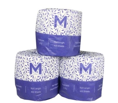 TOILET TISSUE ROLL WRAPPED 400 SHEETS 2PLY 48s (MATTHEWS)