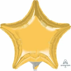 10cm Star Gold Foil Balloon (Flat)