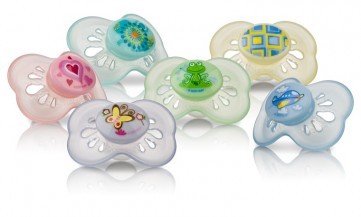 **NUBY 2 PK CLASSIC OVAL PASTEL PACIFIER 0-6 MTHS
