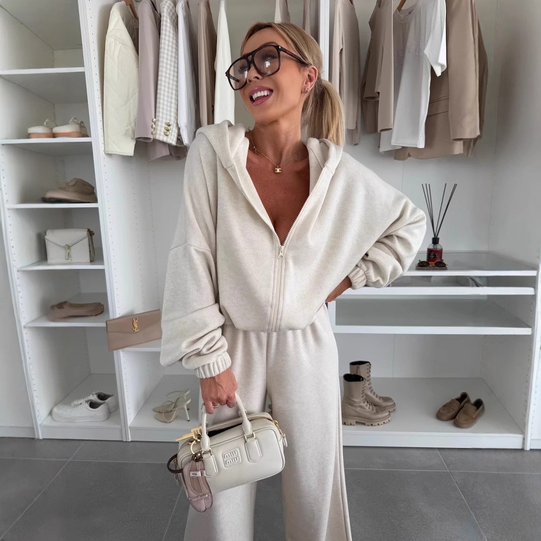 Elastic Trousers Two-piece Set Women