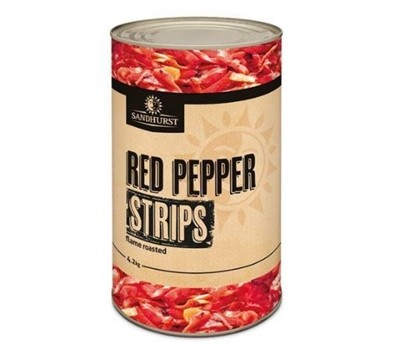 PEPPERS STRIPS/SLICED RED 4.2KG (SANDHURST)