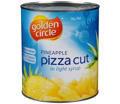 PINEAPPLE PIZZA CUT IN SYRUP A10 (GOLDEN CIRCLE 401)